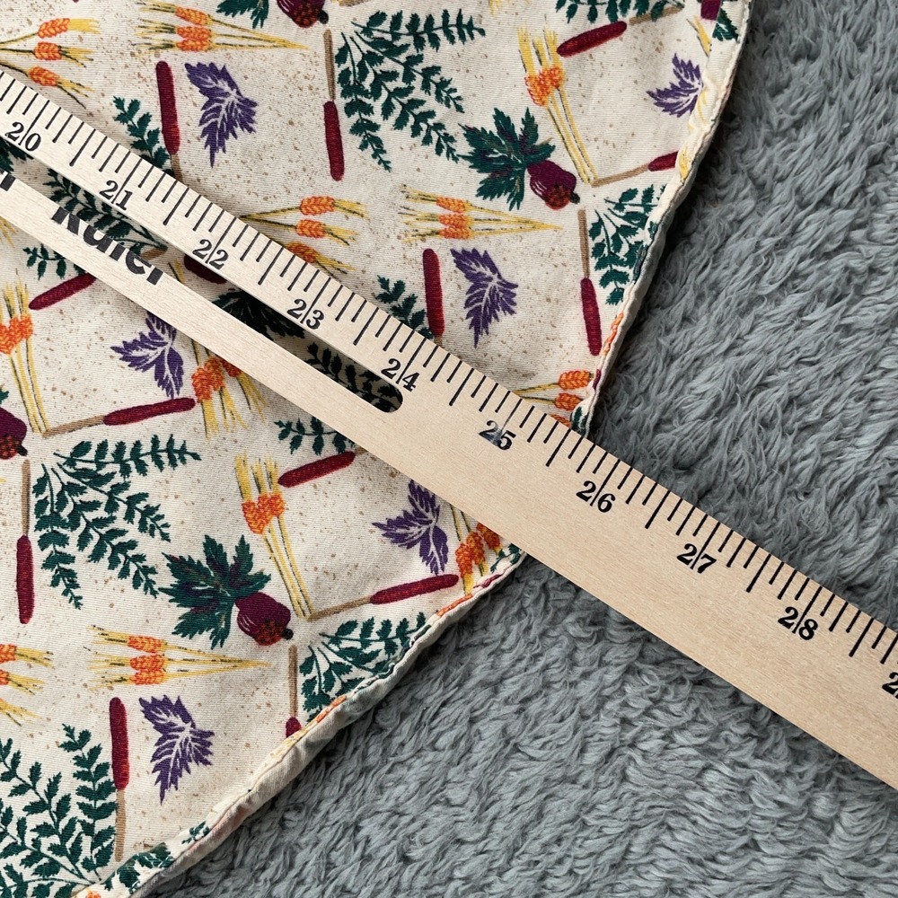 VTG Columbia Shirt Womens Medium Cream All Over Print Floral Nature Lightweight - Picture 9 of 12